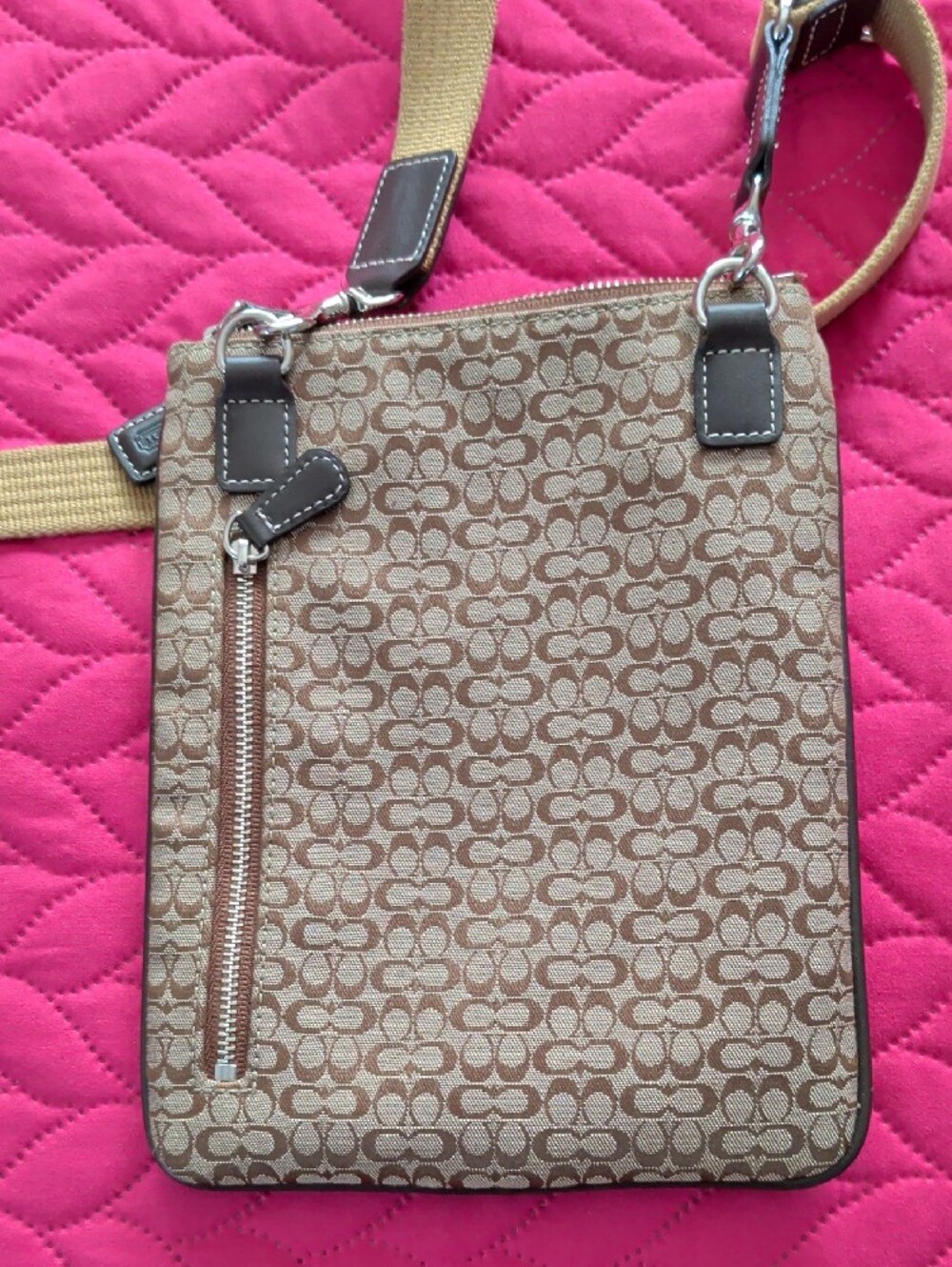 Coach Tan/Brown Signature Crossbody and Wallet Set - Picture 3 of 9